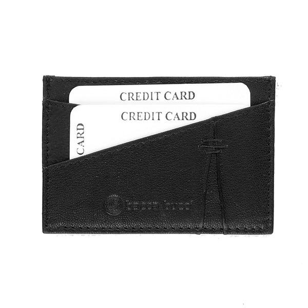 Bacca Bucci Genuine Leather Unisex Wallet Credit Card Holder | Gift Card Display Case | Minimalist Light Thin Card Storage Case with RFID Blocking