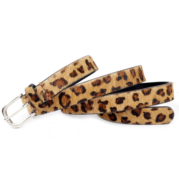 Bacca Bucci Women Leopard Print Belt for Jeans (Genuine Leather)