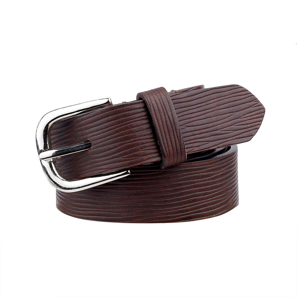 Bacca Bucci 'Elegante' Slim Genuine Leather Belt—Textured Elegance for Versatile Styling- 28 MM