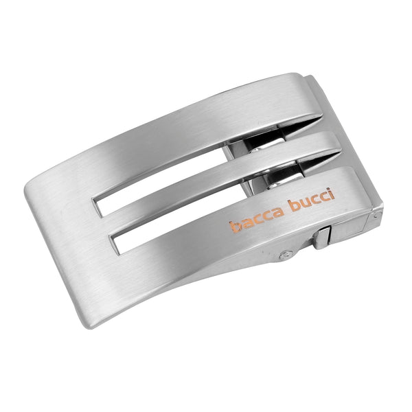 Bacca Bucci 35 MM Nickle Free Reversible-Clamp Belt Buckle with Branding (Buckle only)