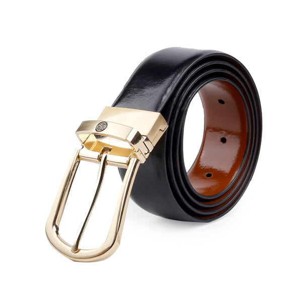 Bacca Bucci Reversible Leather Formal Dress Belts with a Stylish Finish and Nickel-Free Buckle